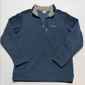 Columbia Men's Navy Blue Zip-Up Fleece Pullover Size XL